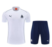 25-26 Marseille White Training Kits Football Tracksuit