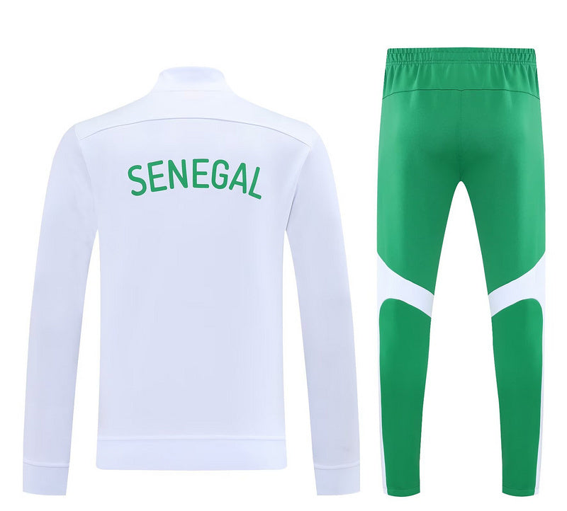 25-26 Senegal White Football Tracksuit Long Jacket Suits