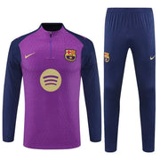 25-26 Barcelona Navy Training Kits Long Football Tracksuits