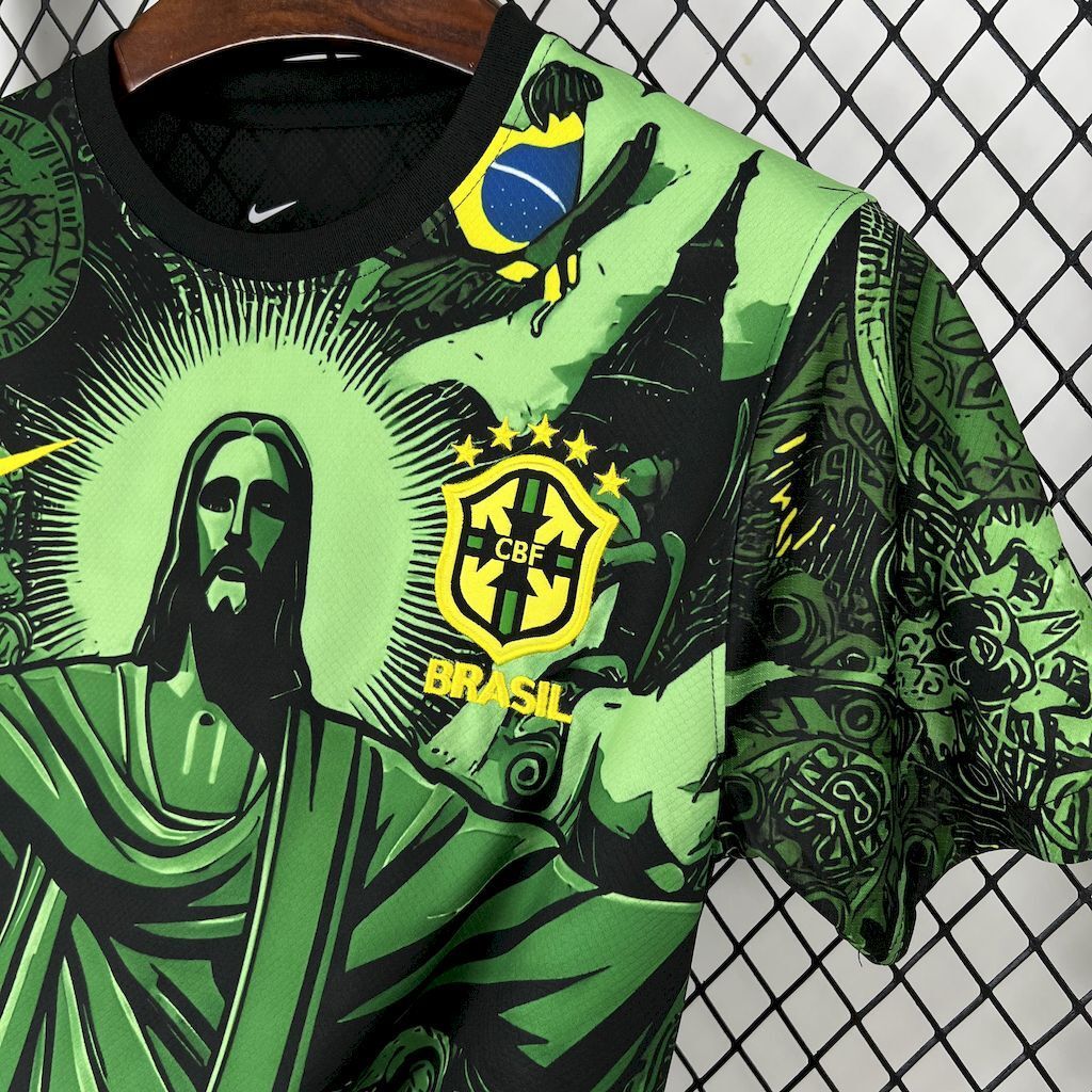 Maillot Brésil 2024 Vert Édition Spéciale Christ Rédempteur