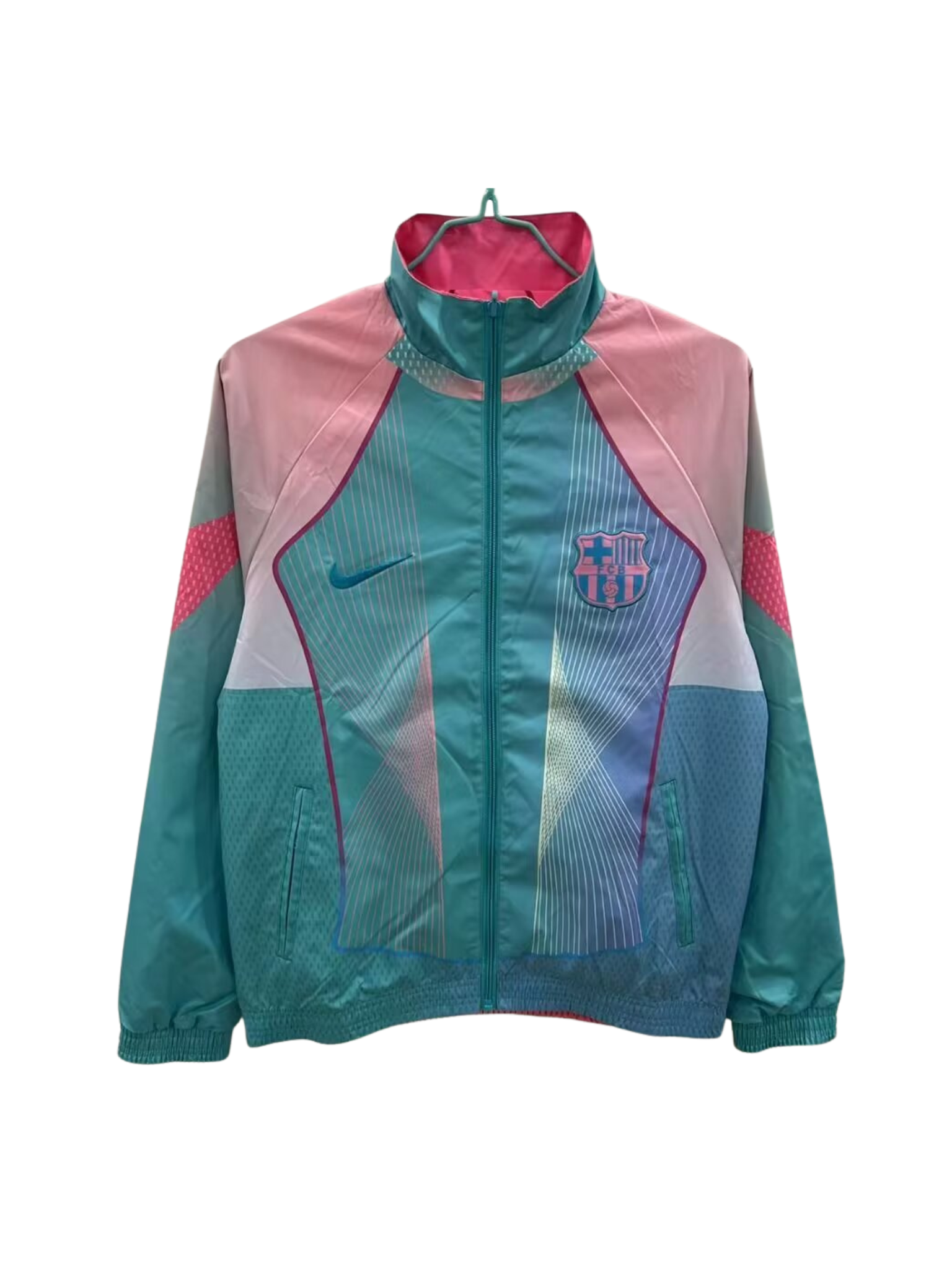 25-26 Barcelona Pink & Green Reversible Windbreaker