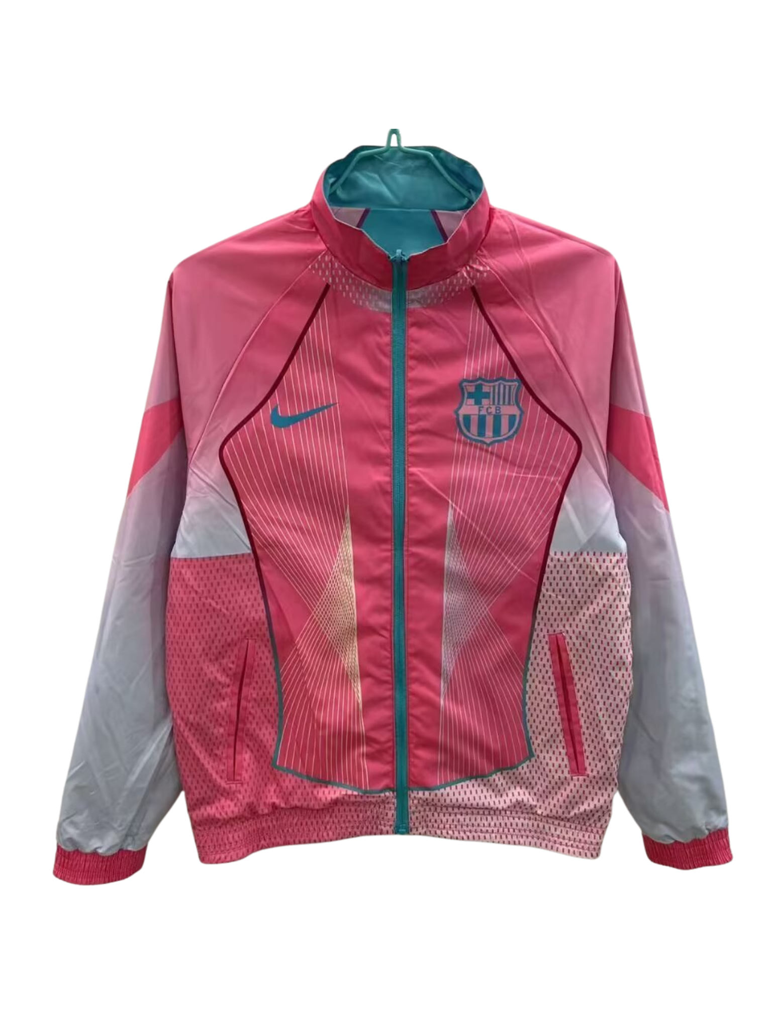 25-26 Barcelona Pink & Green Reversible Windbreaker