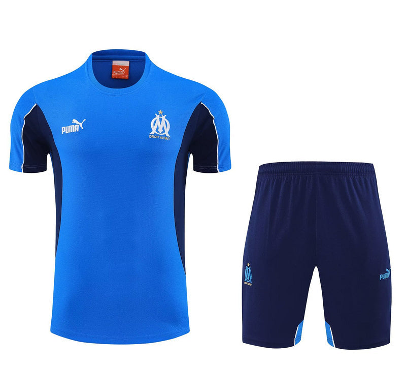 25-26 Marseille Blue Training Kits Football Tracksuits
