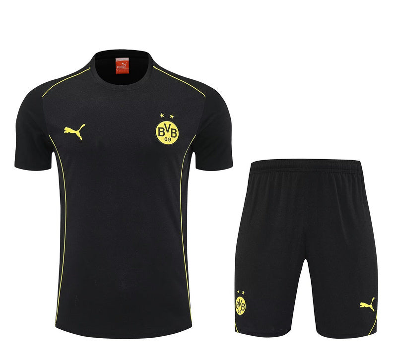 25-26 Dortmund Black Training Kits Football Tracksuits