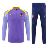25-26 England Purple Training Kits Long Football Tracksuits