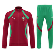 25-26 Morocco Red Football Tracksuit Long Jacket Suits