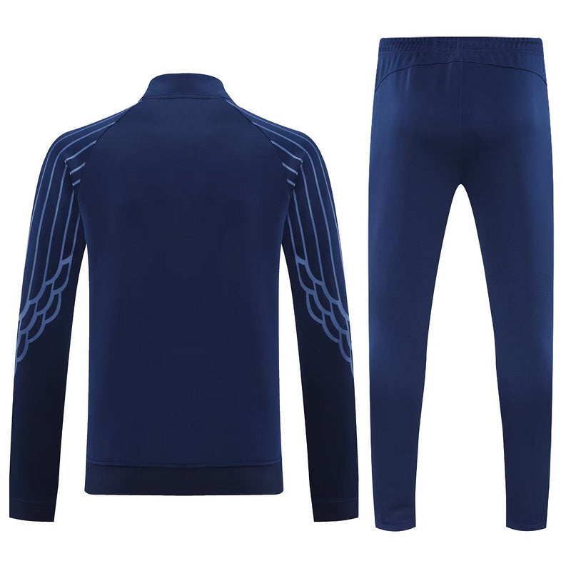 25-26 PSG Navy Football Tracksuits Long Jacket Suits